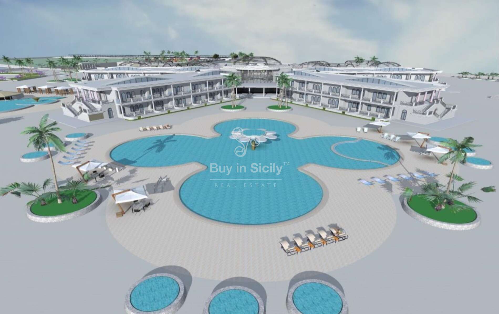 Plot with approved project for build Hotel, Marina di Ragusa (Rg)